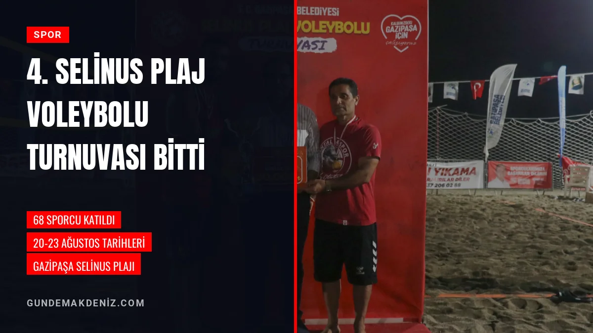 Gazipaşa Selinus Plaj Voleybolu Turnuvası Ödüllerle Sona Erdi