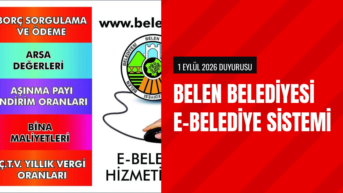 Belen Belediyesi Dijital Hizmet Ağı E Belediye Sistemini Devreye Aldı