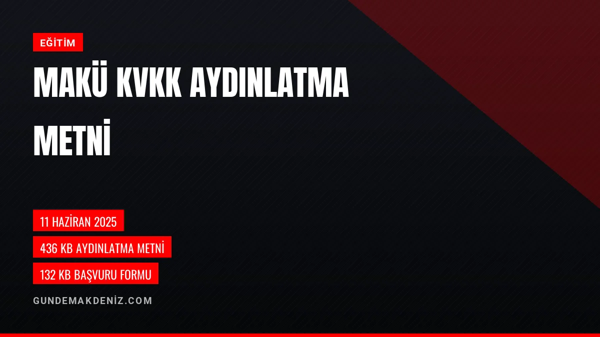 Burdur Mehmet Akif Ersoy Üniversitesi KVKK Metnini Yayımladı