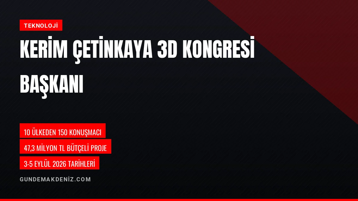 Prof Dr Kerim Çetinkaya 3D baskı kongresine onursal başkanlık yaptı