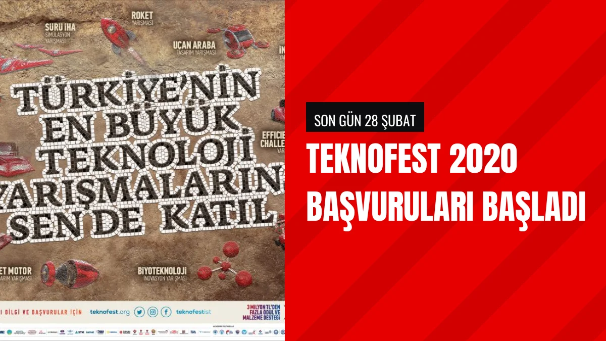 TEKNOFEST 2020 Gaziantep Yarışma Başvuruları İçin Son Gün 28 Şubat